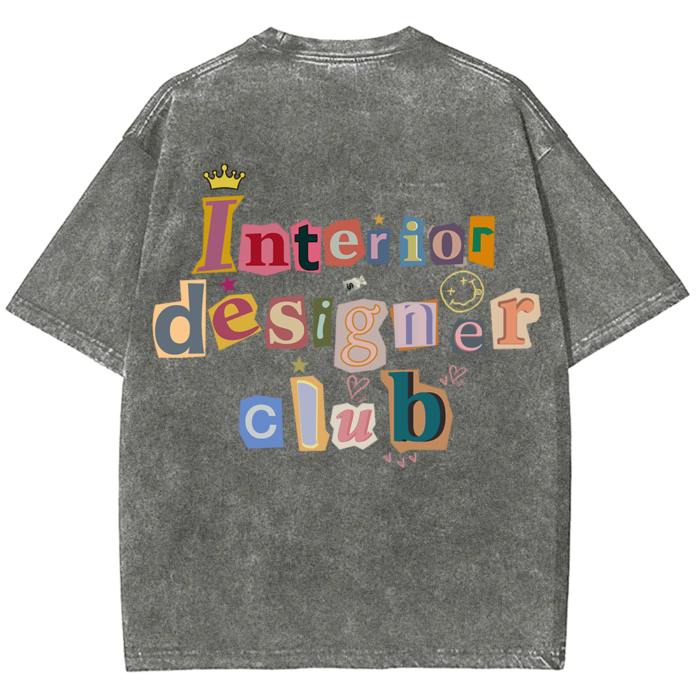 Interior Designer Club Unisex Fit Washed T-Shirt?