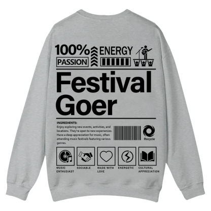 Festival Goer Casual Crewneck Sweatshirt wearishow
