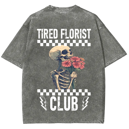 Tired Florist Club Unisex Fit Washed T-Shirt
