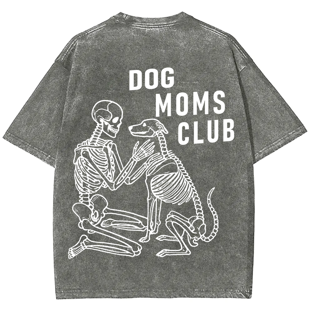 Dog Moms Club Unisex Fit Washed T-Shirt?