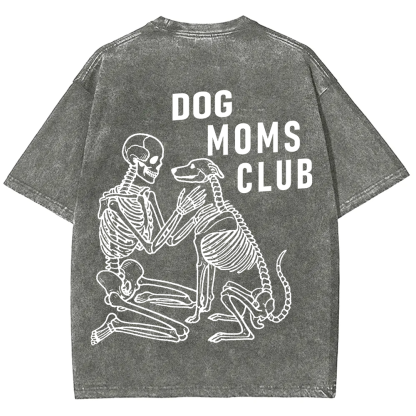 Dog Moms Club Unisex Fit Washed T-Shirt?