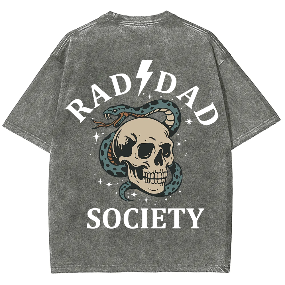 Rad Dad Society Unisex Fit Washed T-Shirt