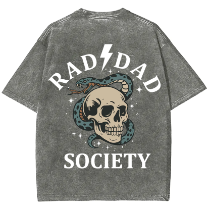 Rad Dad Society Unisex Fit Washed T-Shirt