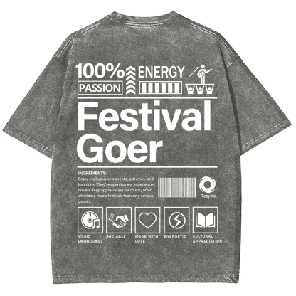 Festival Goer Unisex Fit Washed T-Shirt