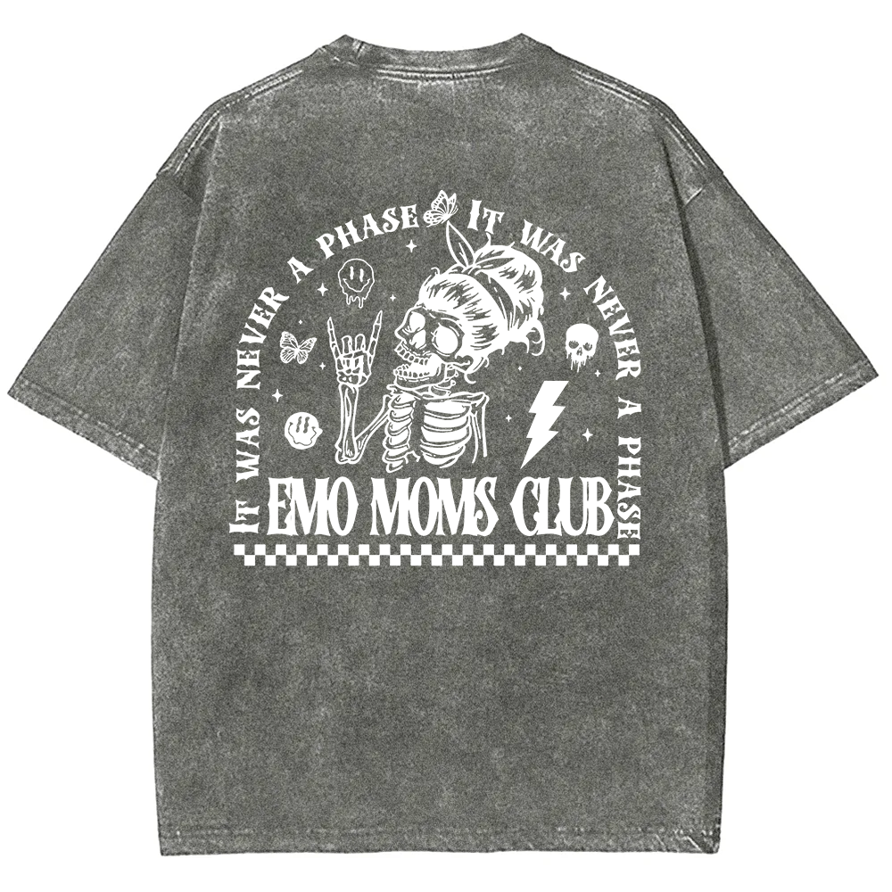 Emo Moms Club Unisex Fit Washed T-Shirt?