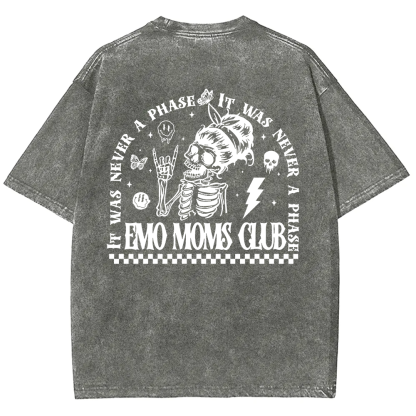 Emo Moms Club Unisex Fit Washed T-Shirt?