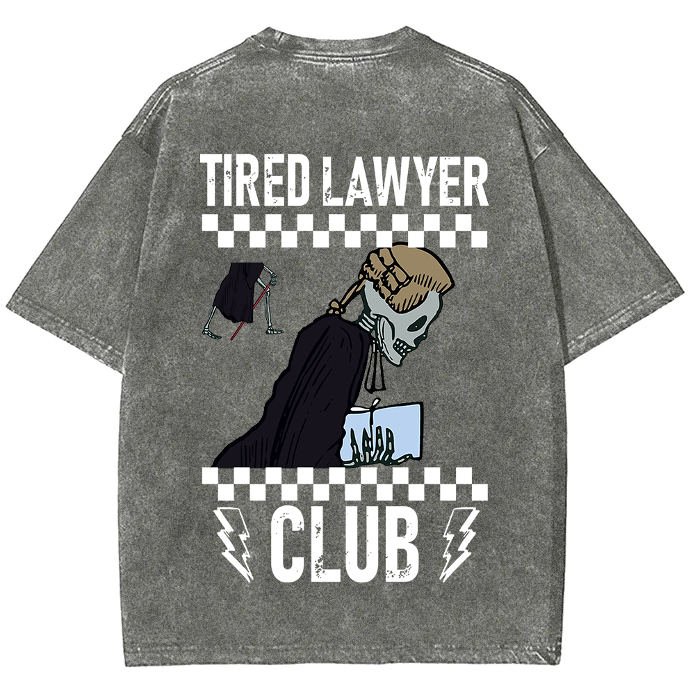 Tired Lawyer Club Unisex Fit Washed T-Shirt?