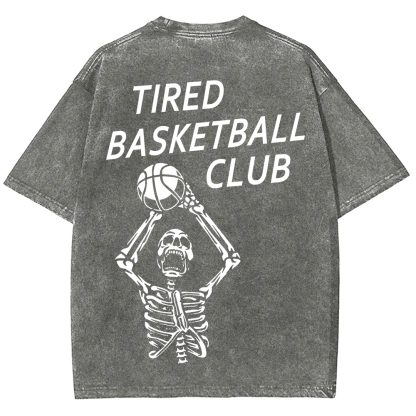 Tired Basketball Club Unisex Fit Washed T-Shirt