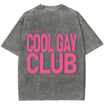 Cool Gay Club Unisex Fit Washed T-Shirt