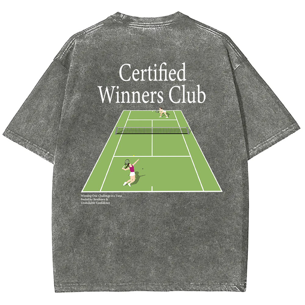 Certified Winners Club Unisex Fit Washed T-Shirt