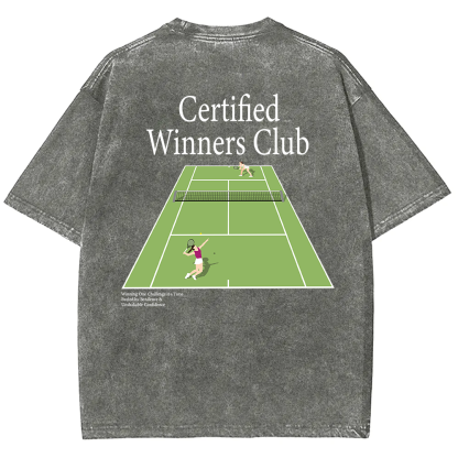 Certified Winners Club Unisex Fit Washed T-Shirt
