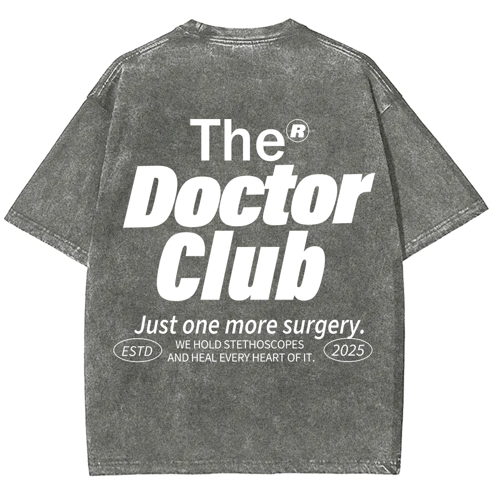 The Doctor Club Unisex Fit Washed T-Shirt