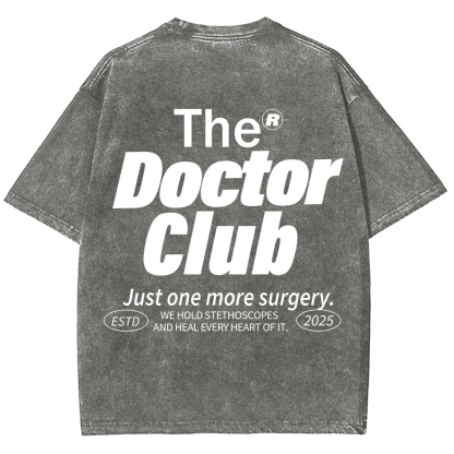 The Doctor Club Unisex Fit Washed T-Shirt