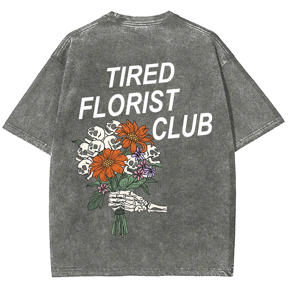 Tired Florist Club Unisex Fit Washed T-Shirt?