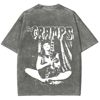 Unisex Vintage The Cramps Band Female guitarist t-Shirt