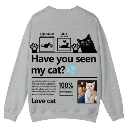 Cat Trick Customized Unisex Casual Crewneck Sweatshirt wearishow