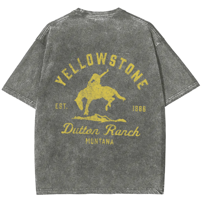 Unisex Vintage Washed Yellowstone Dutton Ranch t-Shirt