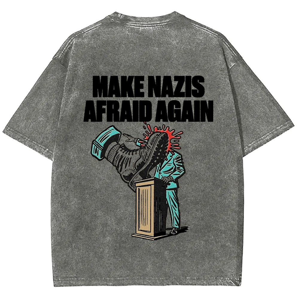 Vintage Washed Make Nazis Afraid Again t-Shirt