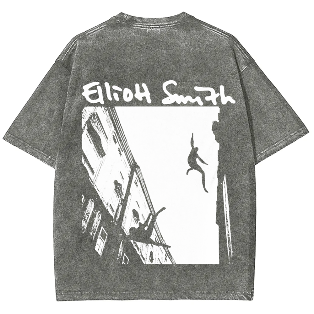 Unisex Washed Elliot Smith Singer t-Shirt