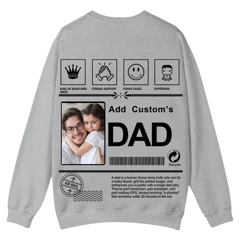 DAD Custom Casual Crewneck Sweatshirt wearishow