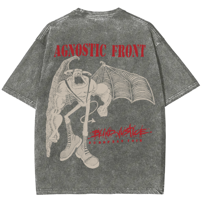 Agnostic Front Band Washed t-Shirt