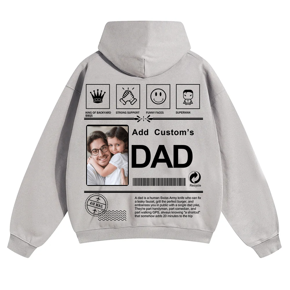 DAD Custom Solid Color Hoodie wearishow