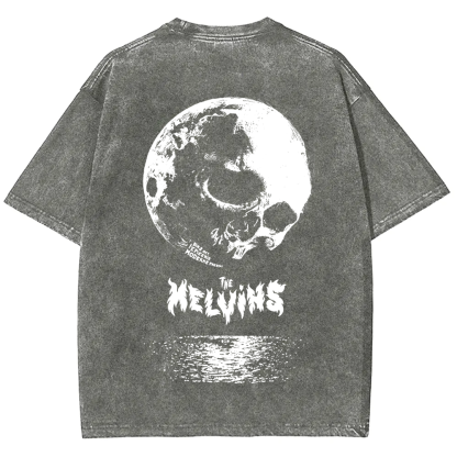 Unisex Washed The Melvins Concert Tour Moon t-Shirt