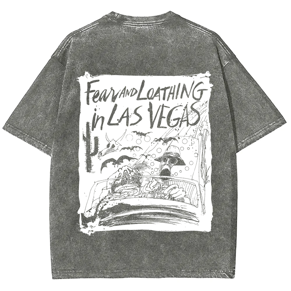 Unisex Washed Fear And Loathing In Las Vegas Band t-Shirt