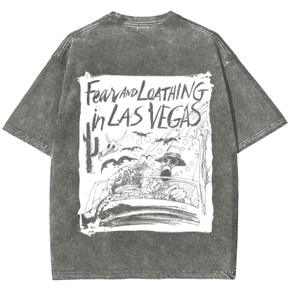 Unisex Washed Fear And Loathing In Las Vegas Band t-Shirt