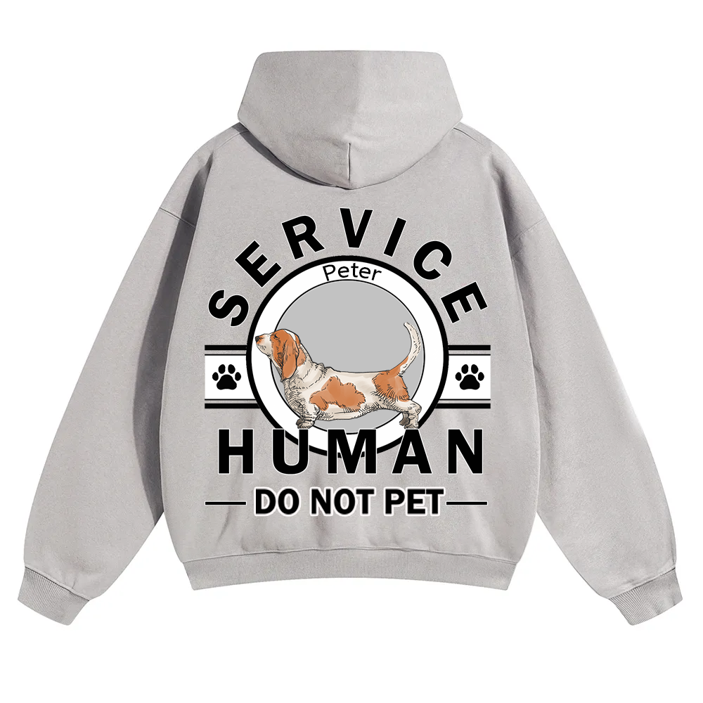 Service Human, Do Not Pet - Personalized Custom Unisex Hoodie