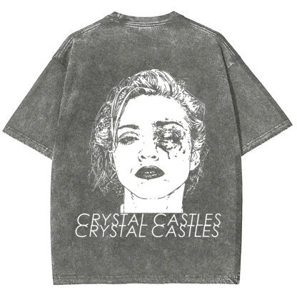 Unisex Washed Crystal Castles Band t-Shirt