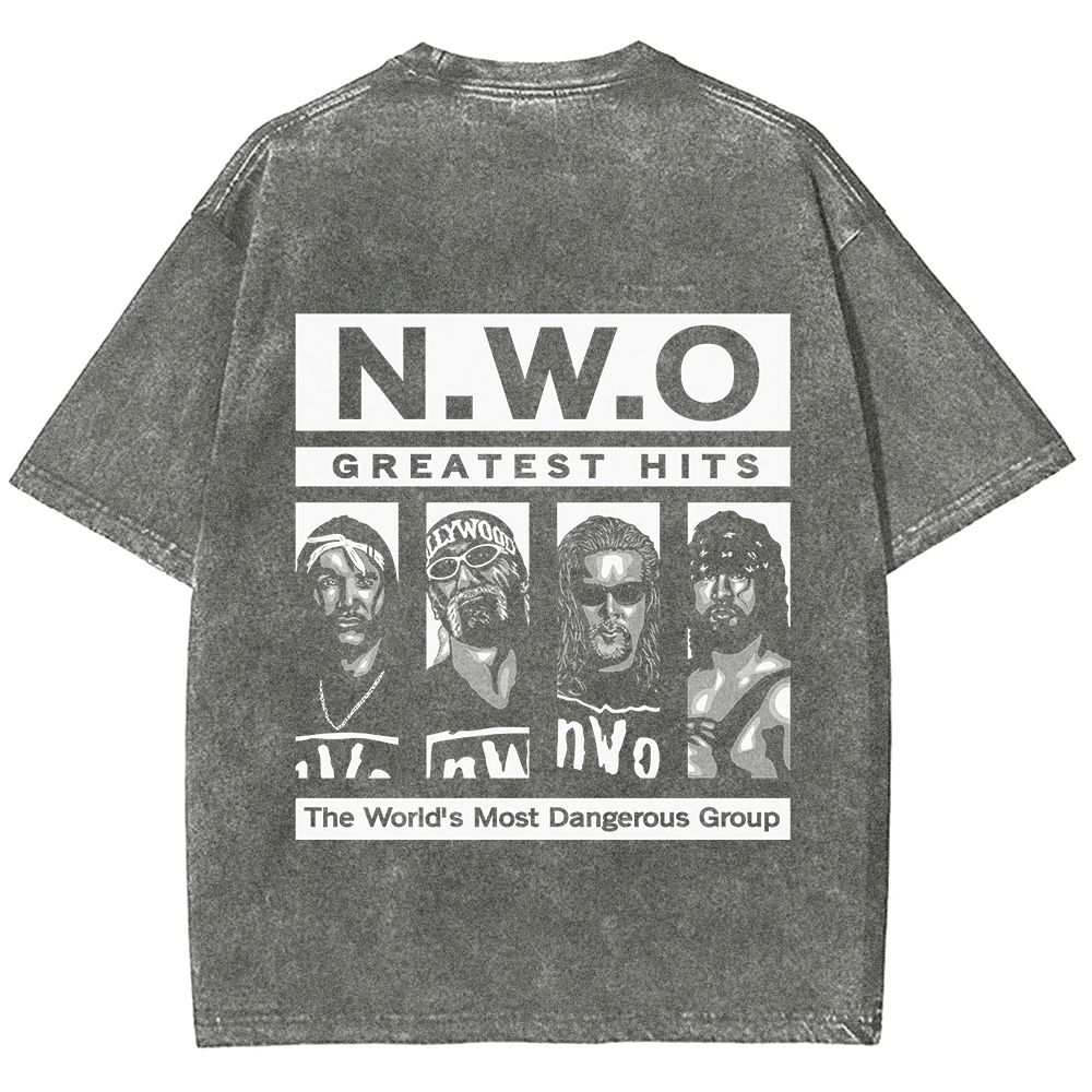 WCW NWO - Classic New World Order Washed t-Shirt
