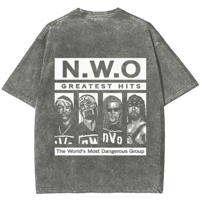 WCW NWO - Classic New World Order Washed t-Shirt