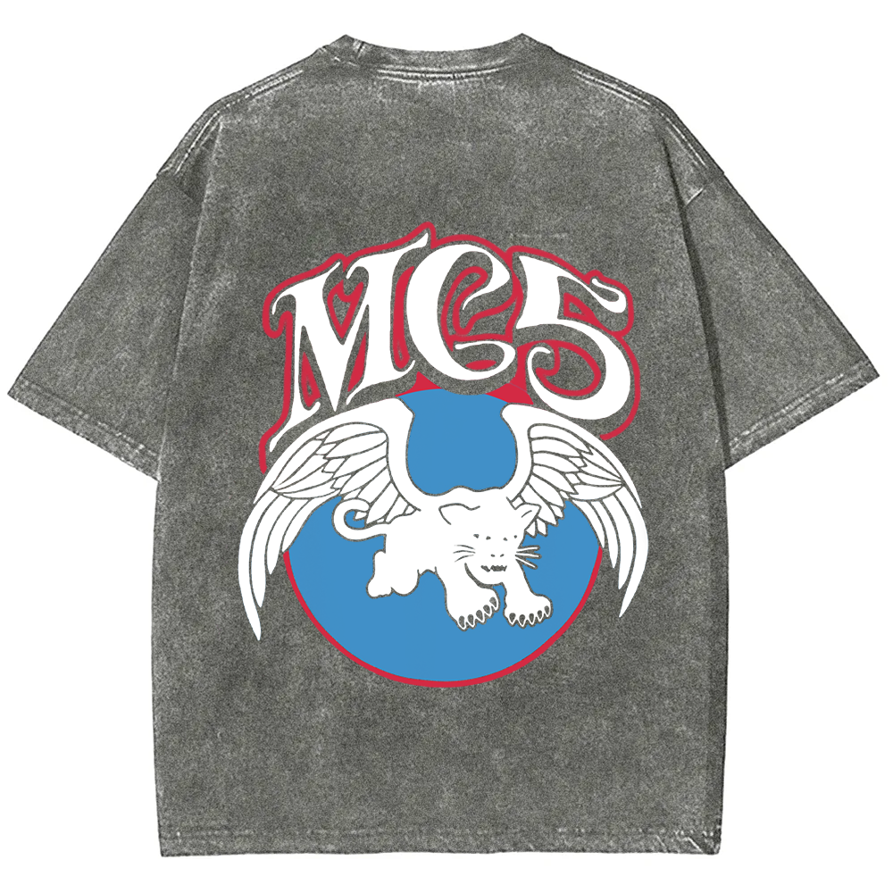 Unisex Vintage Washed  M.C.5 Music Bands t-Shirt