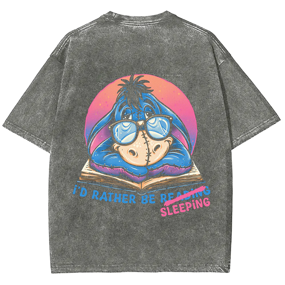 Unisex Vintage Washed Rather Be Sleeping  t-Shirt