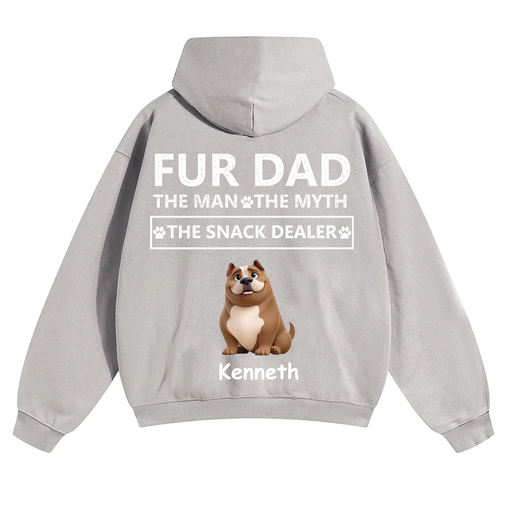Fur Dad The Man The Myth The Snack Dealer - Personalized Custom Unisex Hoodie