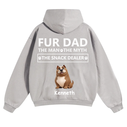 Fur Dad The Man The Myth The Snack Dealer - Personalized Custom Unisex Hoodie