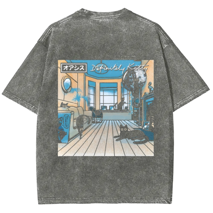 Unisex Vintage Washed Definitely Kitty t-Shirt