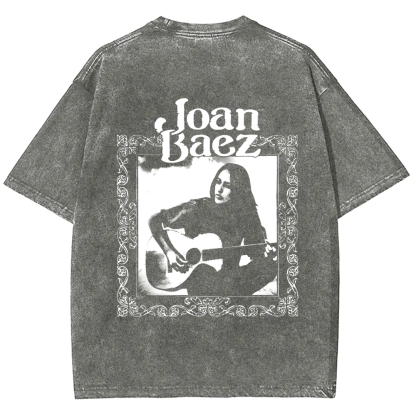 Unisex Vintage Washed Joan Baez Singer t-Shirt
