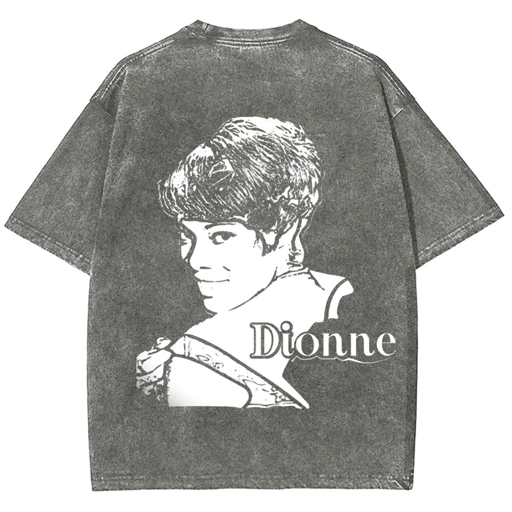 Unisex Vintage Washed  Dionne Warwick Singer  t-Shirt