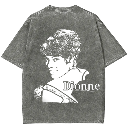 Unisex Vintage Washed  Dionne Warwick Singer  t-Shirt