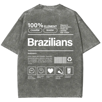 Brazilians Unisex Fit  Washed T-Shirt