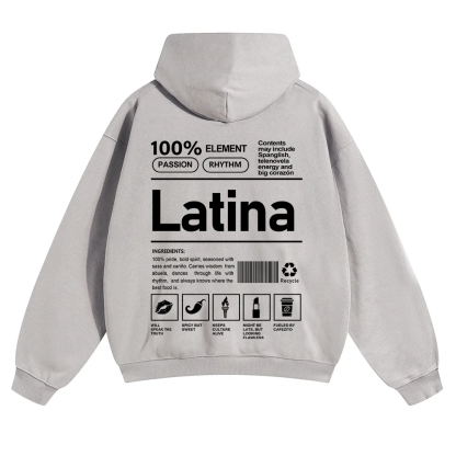 Latina Unisex Fit Color Hoodie wearishow
