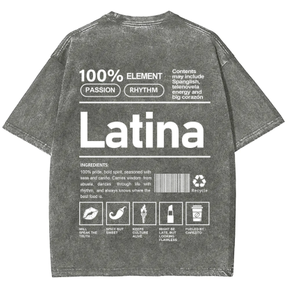 Latina Unisex Fit  Washed T-Shirt