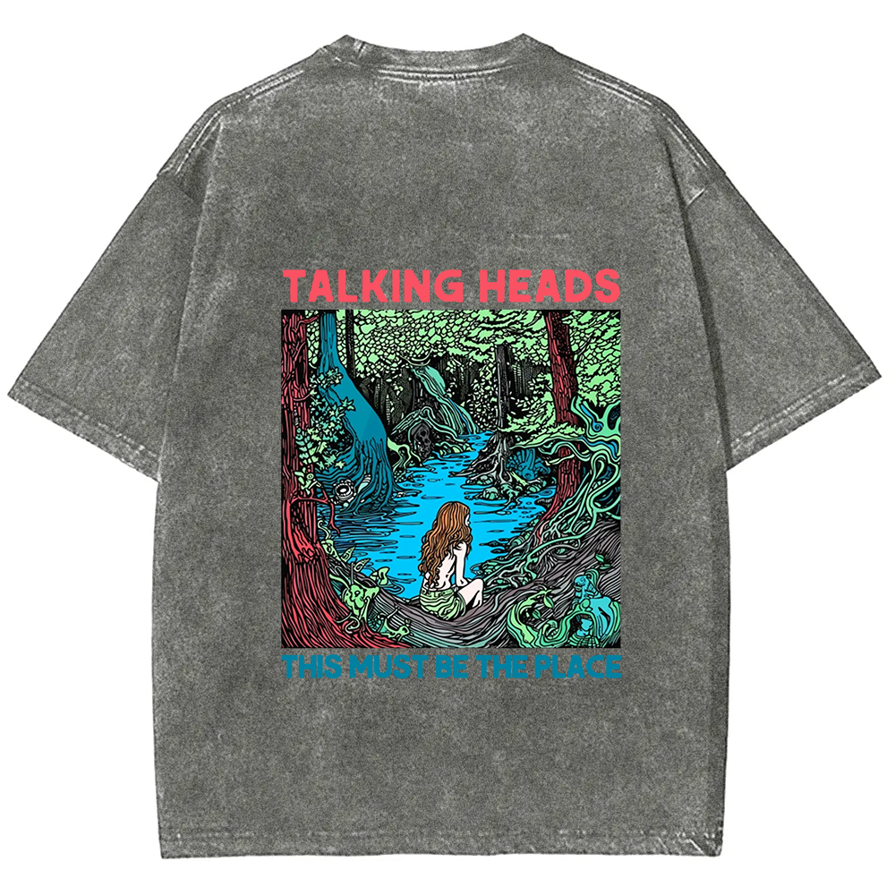 Unisex Vintage Talking Heads Band Casual Printed t-Shirt