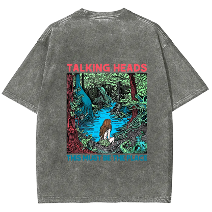 Unisex Vintage Talking Heads Band Casual Printed t-Shirt