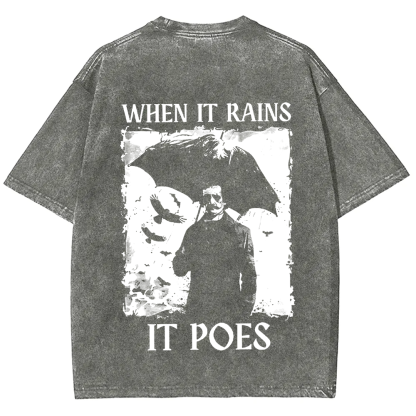Unisex Vintage Edgar Allan Poe Musicians When It Rains It Pours t-Shirt