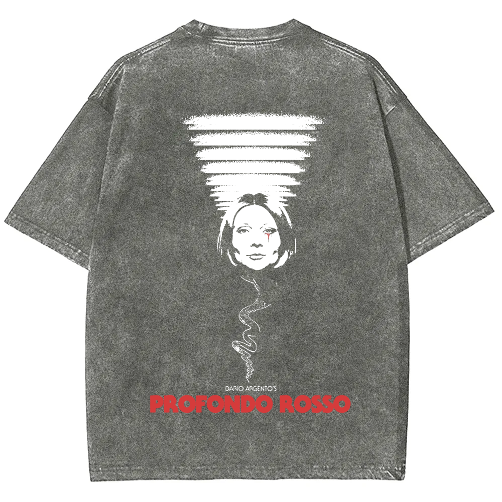 Unisex Vintage Deep Red Horror Movie t-Shirt