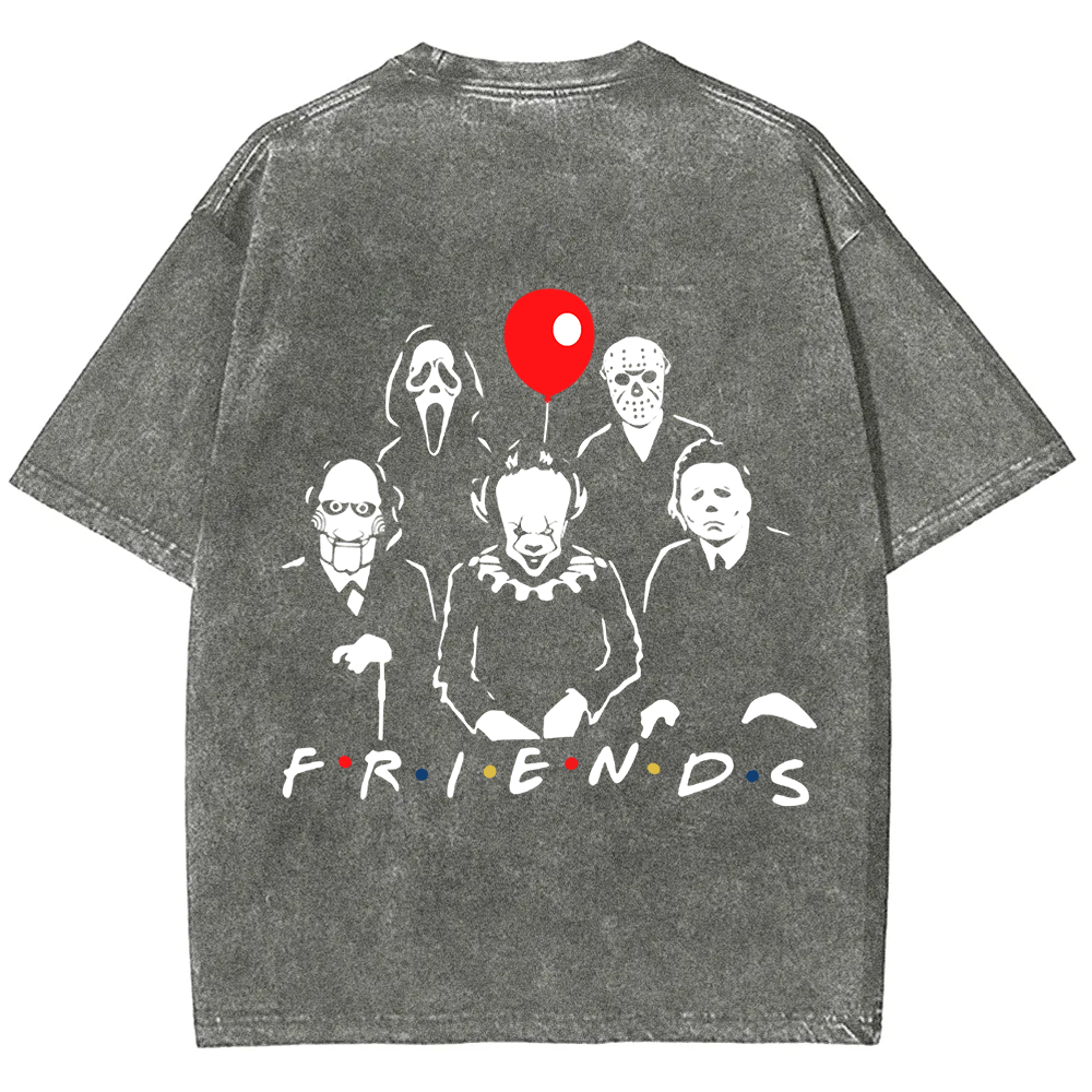 Unisex Vintage Friends Halloween SVG Horror Movie t-Shirt