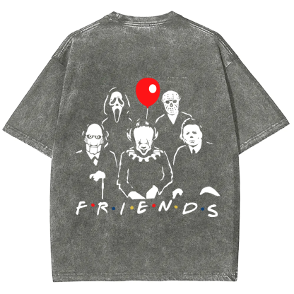 Unisex Vintage Friends Halloween SVG Horror Movie t-Shirt